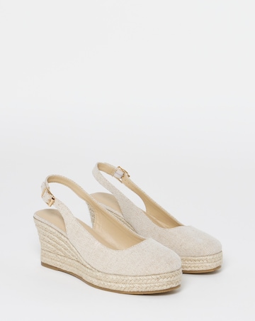 Neo Espadrille Wedge Slingback Shoes - Wide Fit (E)