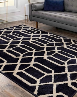 Newport Lattice Geometric Rug