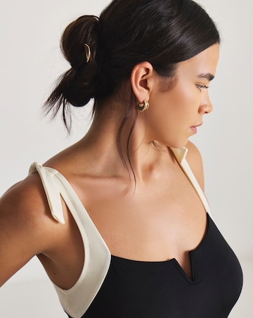 MAGISCULPT Firm Control Contrast Tie Strap Swimsuit