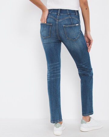 Dream Sculpt Mid Blue Straight Leg Jeans