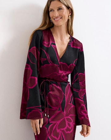 Phase Eight Rhea Printed Satin Maxi Dress