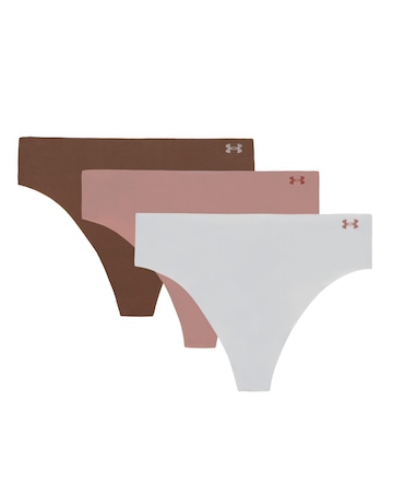Under Armour 3 Pack Pure Stretch No Show Thong