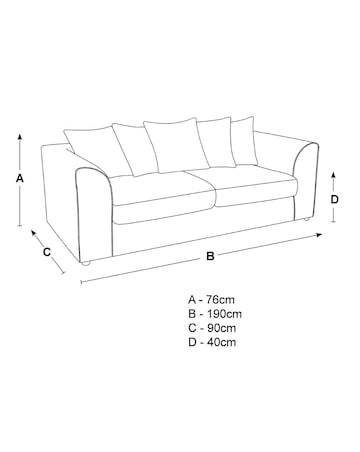 Chicago Crushed Velvet 3 Seater Sofa