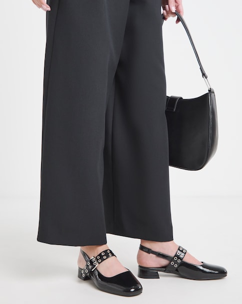 Arden Slingback Eyelet Mary Jane - Wide Fit (E)