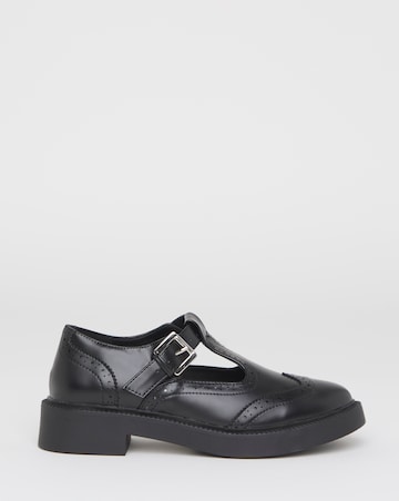 North T Bar Brogue Mary Jane Shoes - Extra Wide Fit (EEE)