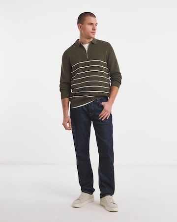 Stripe Slouch Knitted Polo