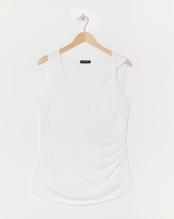 Cream Twist Detail Sleeveless Top