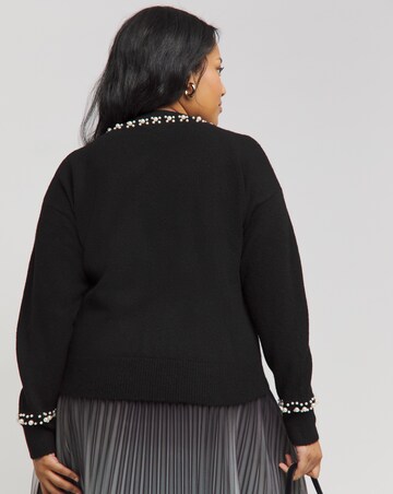 Joanna Hope Pearl Trim Knit Jumper