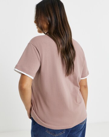 Pink & White Double Layer T-Shirt