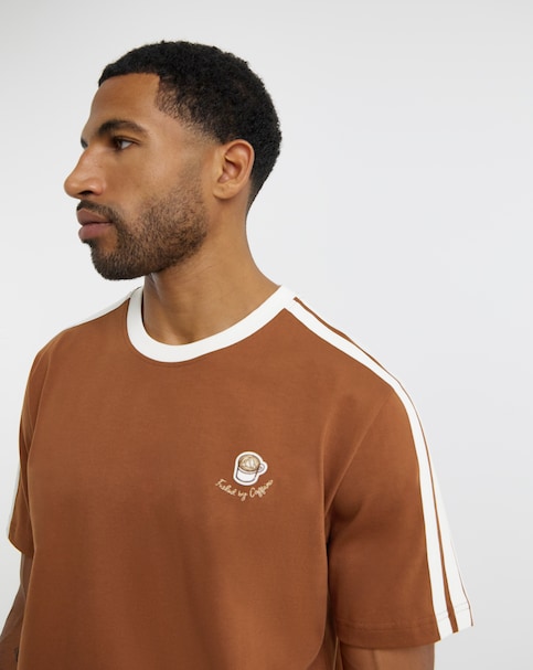 adidas 3 Stripes Coffee T-Shirt