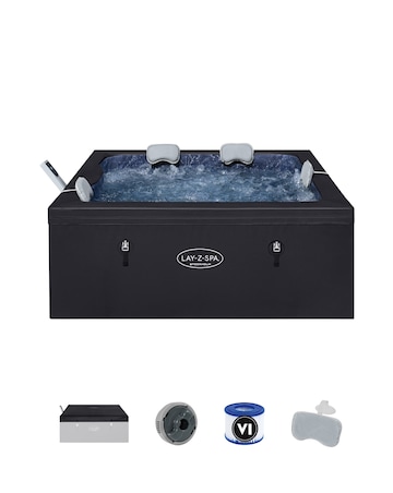 Lay-Z-Spa Stockholm AirJet 6 Black Square Thermacore