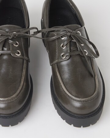Link Chunky Lace Up Boat Shoes - Wide Fit (E)