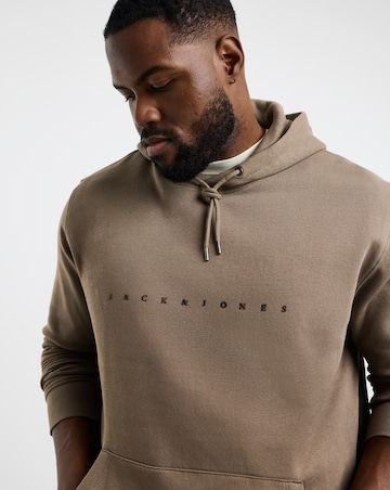 Jack & Jones Star Logo Hoodie - Brown