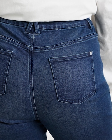 Super Stretch Premium Denim Indigo Flared Jeans