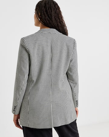 Houndstooth Single Breasted Blazer