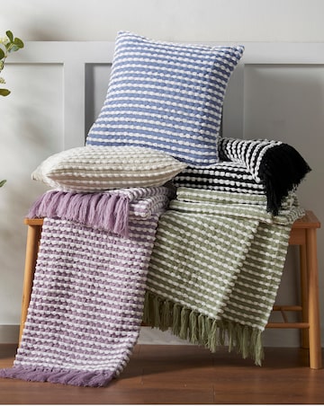 Catherine Lansfield Stab Stitch Throw