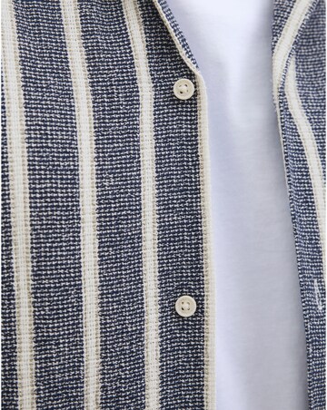 Jack & Jones Coba Stripe Resort Shirt - Blue