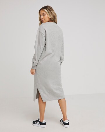 Grey Marl Midi Sweatshirt Dress