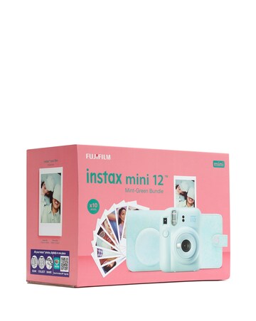 Fujifilm Instax Mini 12 Mint Green Camera + Shot Film + Case + Album + Stickers