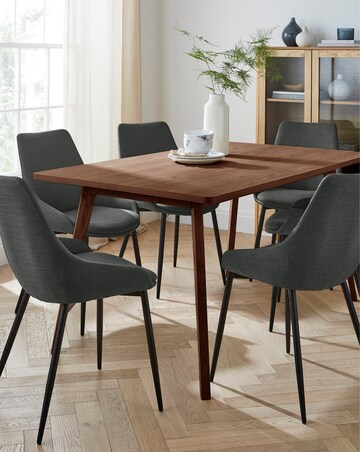 Oslo Dining Table with 6 Etta Fabric Chairs