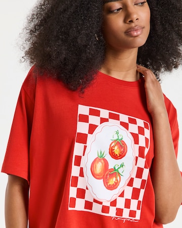 Simply Be Red Tomatoes Graphic T-Shirt