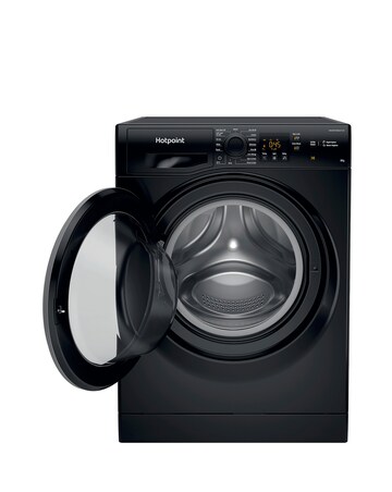 Hotpoint NSWM864CBSUKN, 8kg, 1600rpm Washing Machine - Black + install