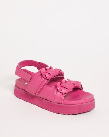 Idella Chunky Chain Footbed Sandals - Extra Wide Fit (EEE)