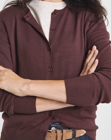 Eversoft Coffee Crew Neck Cardigan