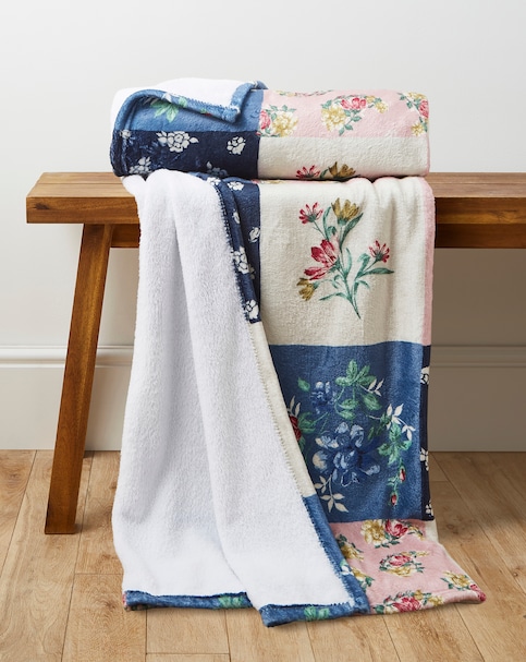 Julipa Patchwork Printed Fleece Throw