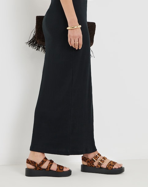 Hawk Multi Strap Buckle Sandals - Wide Fit (E)
