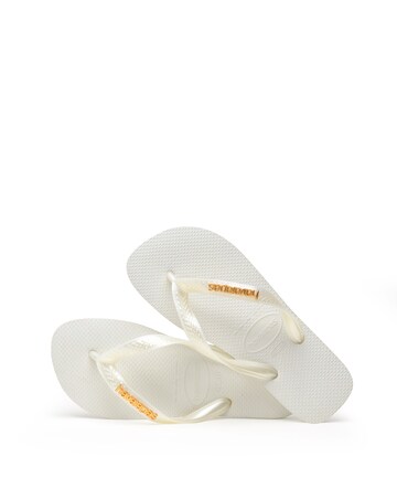 Havaianas Metallic Logo Toe Post Flip Flop Sandals