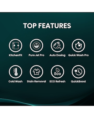 Hisense KitchenFit 5i Series WF5I1045BBQ 10.5kg Washing Machine - Black