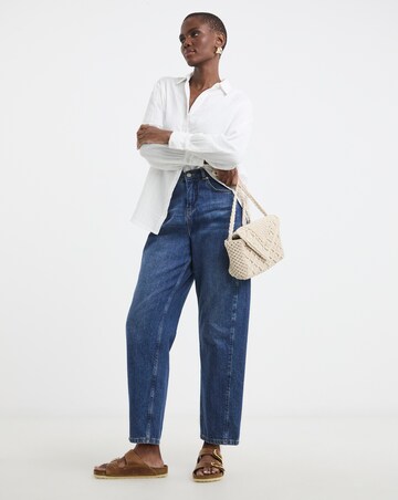 Pure Cotton Textured Relaxed Long Sleeve Shirt