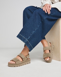 Chara Suede Touch and Close Sandals - Extra Wide Fit (EEE)