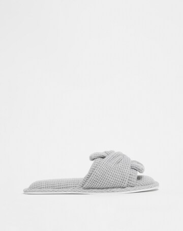 Waffle Bow Mule Slipper E Fit