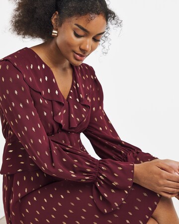 Flounce London Lurex Ruffle Mini Dress