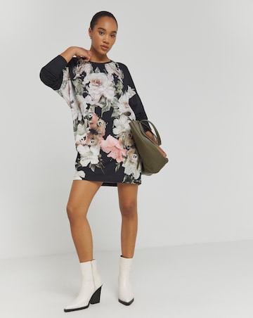 Religion Rose Graphic Print Jersey Dress