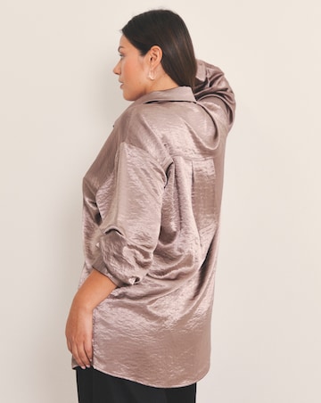 Liquid Satin Oversized Shirt