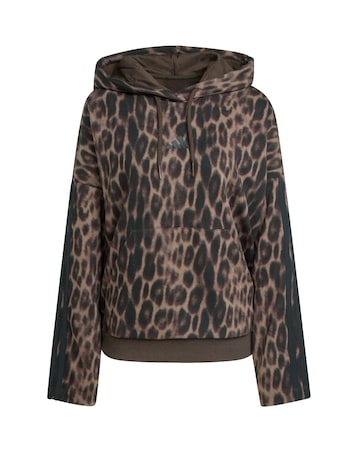Adidas Leopard Print 3 Stripe Hoodie