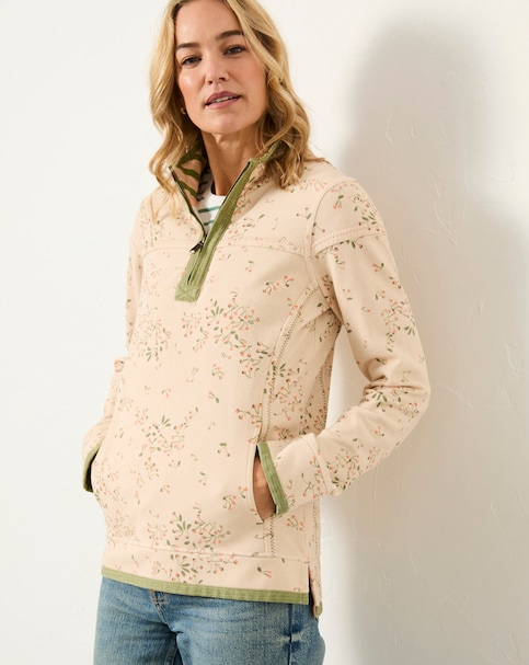 FatFace Airlie Printed Half Zip Swear