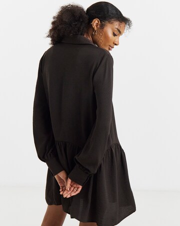 Simply Be Chocolate Drop Hem Shirt Dress