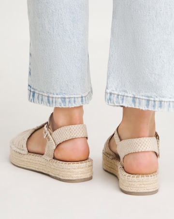 Coral Chunky Espadrille Sandals - Wide Fit (E)