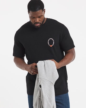 Jack & Jones Menton Back Print T-Shirt - Black