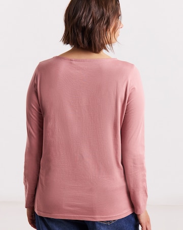 Simply Be Black, Chocolate & Rose 3 Pack Slash Neck Tops