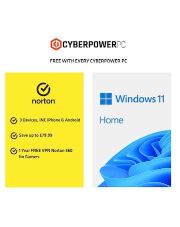 CyberPowerPC Blaze Intel Core i5-12400F, 16GB RAM, 1TB NVMe SSD Gaming Bundle