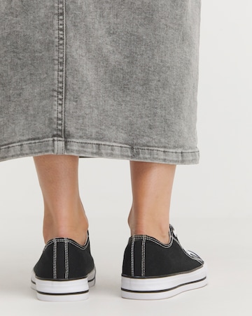 Nelly Chunky Canvas Trainers Wide E Fit