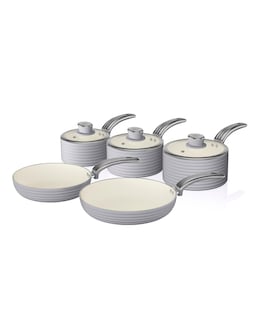 Swan Retro 5 Piece Pan Set Grey