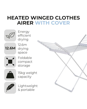 Tower Winged Heated Airer + Cover
