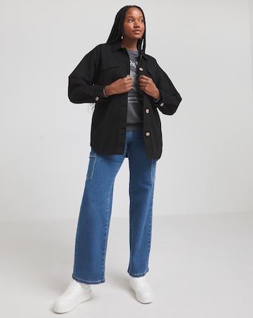 Black Utility Cargo Jacket