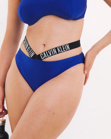 Calvin Klein Intense Power Rib High Leg Cheeky Bikini Bottom